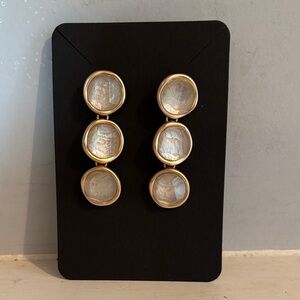 Chic Gold Triple Drop Earrings